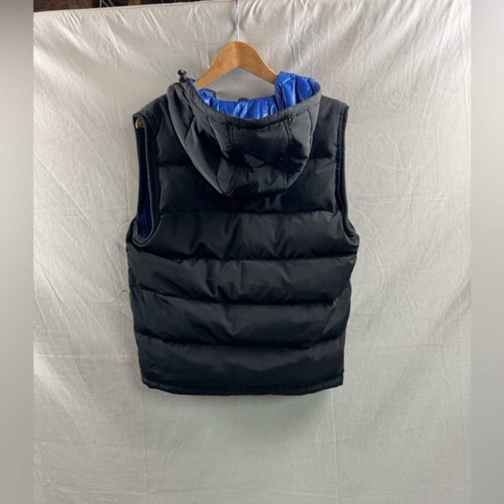 Guess Puffer Mens Vest With Hood Black - Picture 6 of 11